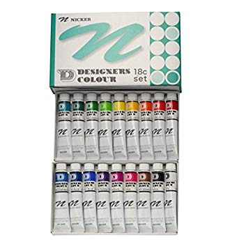 【中古】ニッカボッカ 水彩画えの具 設計者スカラー 18色仕かける 20ml(6号) 2mvetro