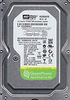 【中古】【非常に良い】wd5000avds-63u7b1、DCM hgrnht2ahn、Westernデジタル500?GB SATA 3.5ハードドライブ w17b8b5