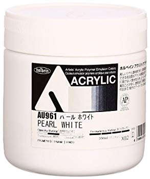 【中古】ホルベイン アクリル繊維絵の具 アクリリックカラー パール白いこと 金961 330ml khxv5rg
