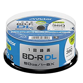【中古】ビクター Victor 1回録画用 BD-R DL VBR260RP30SJ2 (片面2層/1-6倍速/30枚) ホワイト