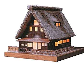 【中古】ウッディジョー 灯1 雪の合掌造り 木製模型 g6bh9ry