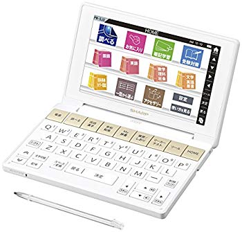 【中古】シャープ カラ―電子辞書 Brain 中学生モデル ホワイト系 PW-SJ3-W ggw725x