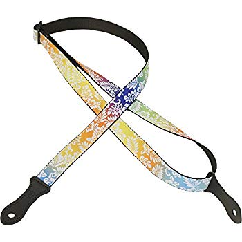 【中古】【非常に良い】【LEVY'S】 ウクレレストラップ レインボー ハイビスカス MP23UKE-005 (カナダ産/エンドピンタイプ) dwos6rj