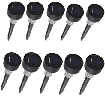 【中古】【ノーブランド品】LED センサー ソーラー ガーデンライト 10本セット 白（ホワイト） 9jupf8b