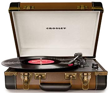 【中古】Crosley エグゼクティブUSB ポータブルターンテーブル ブラウン/ブラック 持ち運び楽々 CR6019A-BR khxv5rg
