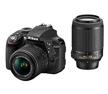 【中古】Nikon デジタル一眼レフカメラ D3300 ダブルズームキット ブラック D3300WZBK 9jupf8b｜スカイマーケットプラス