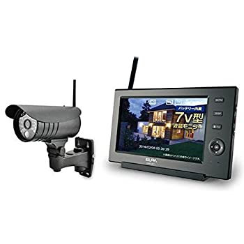 【中古】ELPA(エルパ) ワイヤレス防犯カメラ\u0026モニターセット スマホ対応 CMS-7110 1818500