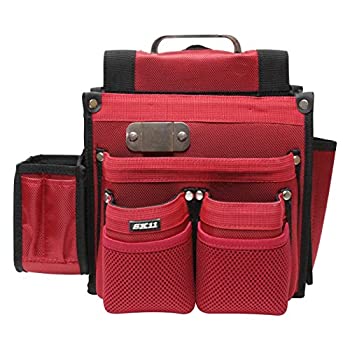 【中古】SK11 匠 仮枠大工 釘袋 墨つぼポケット付き レッド SC-11