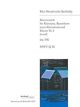 【中古】メンデルスゾーン : 演奏会用小品 第二番 ニ短調 MWV Q 24 作品114 (クラリネット、バセットホルン、ピアノ) ブライトコプフ出版