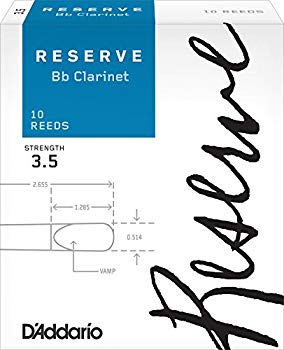 【中古】D'Addario リード レゼルヴ スタンダード B♭クラリネット 強度:3.5(10枚入) ファイルドカット DCR1035 d2ldlup