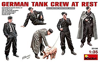 【中古】ミニアート 1/35 ドイツ 休息中のドイツ戦車兵 フィギュア 5体&ブタ1匹 プラモデル MA35198 2zzhgl6|スカイマーケットプラス