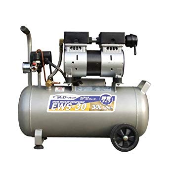 【中古】シンセイ 静音オイルレスコンプレッサー 30L EWS-30 g6bh9ry｜スカイマーケットプラス