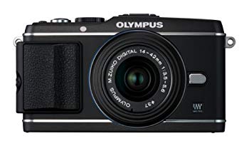 【中古】OLYMPUS ミラーレス一眼 PEN E-P3 レンズキット ブラック E-P3 LKIT BLK g6bh9ry