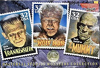 【中古】ユニバーサルスタジオ モンスターズコレクション ドール人形 3体セット(フランケンシュタイン・オオカミ男・ミイラ男)