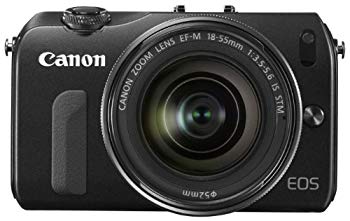 【中古】Canon ミラーレス一眼カメラ EOS M レンズキット EF-M18-55mm F3.5-5.6 IS STM付属 ブラック EOSMBK-18-55ISSTMLK i8my1cf