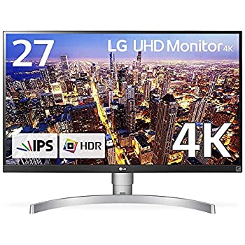 【中古】LG 管する 見せびらかす 27UK650-W 27in/4K/HDR10相応う(標準尺度明快さ:350シーディー/)/IPS非光輝/HDMI×2、DisplayPort/高さ調節する、中軸相応う