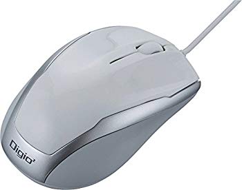 【中古】Digio2 有線 3ボタンマウス BlueLED ホワイト MUS-UKT115W ggw725x