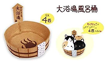 【中古】ねこだんご 大浴場風呂桶 4匹用 ぬいぐるみ 全長14cm 2zzhgl6