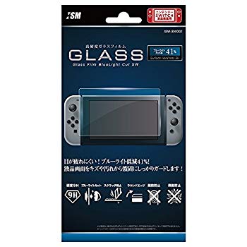 【中古】ニンテンドースイッチ用液晶画面保護シート『強高度 (9H) ガラスフィルムブルーライトカットSW』 -SWITCH- dwos6rj