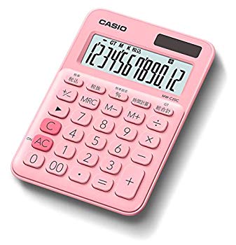 【中古】カシオ CASIO 電卓 12桁 ペールピンク ミニジャストタイプ MW-C20C-PK-N n5ksbvb