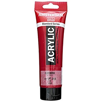 【中古】【非常に良い】ターレンス アクリル絵具 アムステルダムアクリリックカラー カーマイン T1709-318 120ｍｌ 6g7v4d0