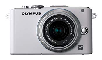 【中古】OLYMPUS ミラーレス一眼 PEN Lite E-PL3 レンズキット ホワイト E-PL3 LKIT WHT g6bh9ry｜スカイマーケットプラス