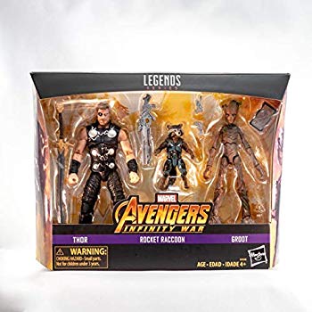 【中古】【非常に良い】アベンジャーズ インフィニティ･ウォー マーベル・レジェンド 6インチ アクションフィギュア 3パック/ソー & ロケット & グルート mxn26g8