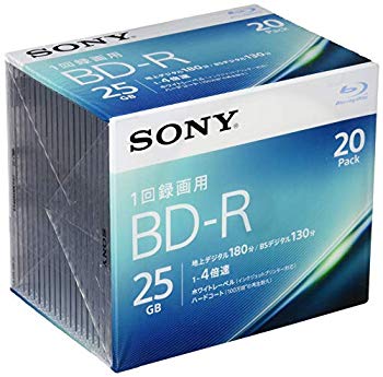 【中古】SONY ビデオ用ブルーレイディスク 20BNR1VJPS4(BD-R 1層:4倍速 20枚パック) 2zzhgl6