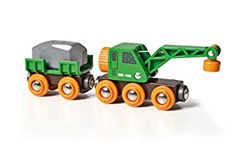 【中古】BRIO 緑のクレーンワゴン 33698 2mvetro