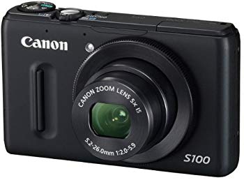 【中古】Canon デジタル写真機 PowerShot S100 黒いこと PSS100(BK) 1210万絵素 広角24粍 光学5倍望遠レンズ 3.0型TFT液晶色つや管する tf8su2k