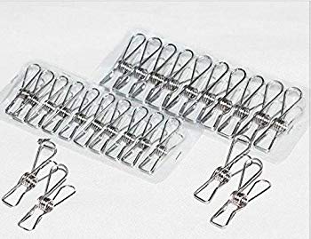 【中古】【非常に良い】ステンレスピンチ　（　洗濯ばさみ　）　24個　セット　丈夫　錆びにくい　洗濯物　ステンレス　 (洗濯ばさみ　24個) d2ldlup