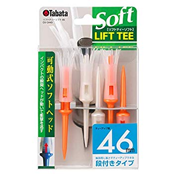【中古】【非常に良い】Tabata(タバタ) ゴルフ ティー 段 プラスチックティー 46mm 段付き リフトティーソフト 超ロング 5本入 パッションフレッシュオレンジ GV0449 PF ggw725x