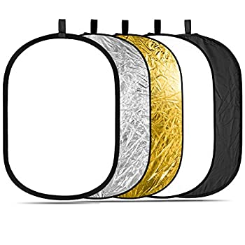 【中古】(未使用･未開封品)NEEWER 5 in 1 折りたたみ式スタジオレフ板 楕円レフ板 マルチレフ板80 x 120 cm【並行輸入品】
