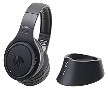【中古】【非常に良い】audio-technica 密閉型ワイヤレスヘッドホンシステム ブラック ATH-DWL500 BK