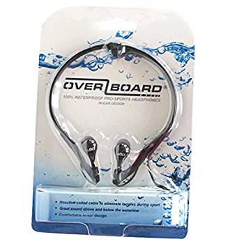 【中古】(未使用･未開封品)OverBoard(オーバーボード) プロスポーツ ウォータープルーフ ヘッドフォン ブラック OB1063BLK