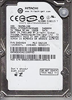 【中古】【非常に良い】hts542516?K9sa00、PN 0?a54924、MLC da2128、Hitachi 160?GB SATA 2.5ハードドライブ
