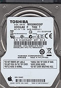【中古】mk5065gsxf、hdd2j62?P tv02?T、Toshiba 500?GB SATA 2.5ハードドライブ｜スカイマーケットプラス