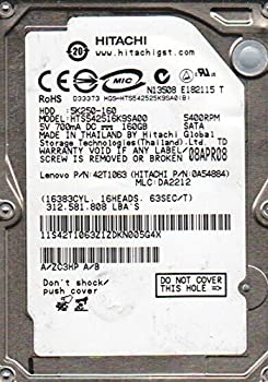 【中古】純正OEM Hitachi hts542516?K9sa00?0?a54884?42t1501?42t1063?160?GB 2.5インチハードドライブ|スカイマーケットプラス