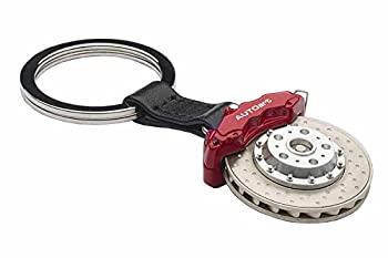 【中古】AUTOartDESIGN ブレーキディスク・キーチェーン 6-POT レッドキャリパー 為し終わる品 おもちゃ-車-乗り物のおもちゃ