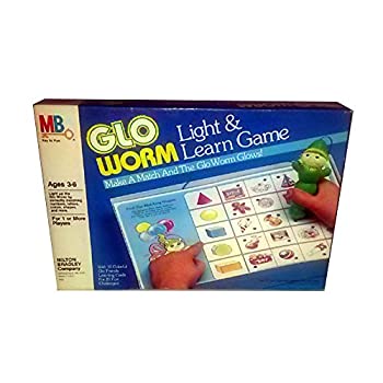 【中古】1985 Hasbro Milton Bradley Glo Worm Light \u0026 Learn Game
