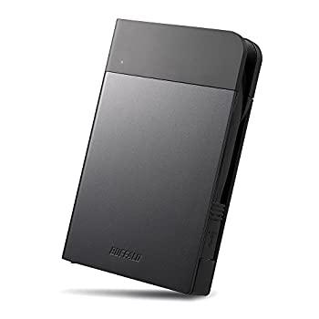 【中古】【非常に良い】BUFFALO ICカードロック解除対応MILスペック耐衝撃ボディー防滴・防塵ポータブルHDD 1TB ブラック HD-PZN1.0U3-B