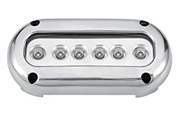 【中古】Pactrade Marine Underwaterライト超明るいLEDステンレススチールサーフェスマウント、ホワイト|スカイマーケットプラス