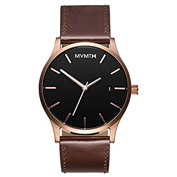 【中古】【人並み外れたに似つかわしい】MVMT Watches Rose Gold Case with Black Leather Strap Men\u0027s Watch 成人男性 メンズ ウオッチ [並行輸入品]