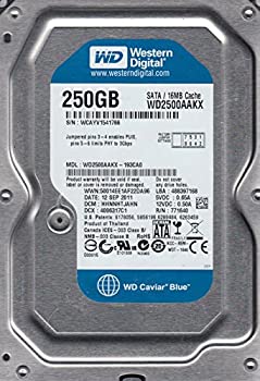 【中古】【非常に良い】wd2500aakx-193ca0、DCM hhnnhtjahn、Westernデジタル250?GB SATA 3.5ハードドライブ