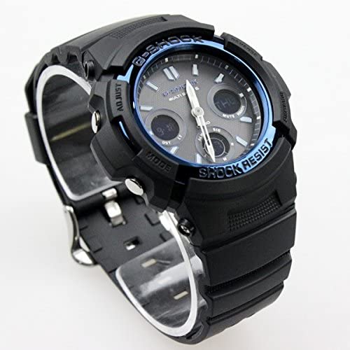 【中古】(未当て嵌める･未開封品)自衛隊 お巡りさん はいり込む祝 公職 G-SHOCK 200m雨合羽 電磁波ソーラー デジアナ プラベルトウォッチ メンズ向（AWG-M100A-1A AWG-M100B-1A AWG-M100MR-