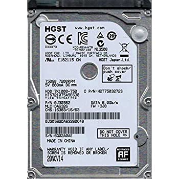 【中古】hts721075?a9e630?P/N : 0j30562?MLC : da6326?HGST 750?GB｜スカイマーケットプラス