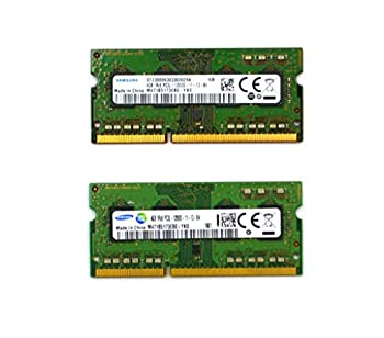【中古】【非常に良い】Samsung 8GB キット (2 x 4GB)、204-pin SODIMM DDR3 PC3L-12800、1600MHz RAMメモリーモジュール (M471B5173EB0-YK0 x 2)