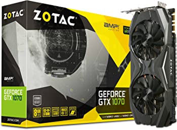 【中古】ZOTAC GeForce GTX 1070 AMP! ～版 ZT-P10700C-10P 8GB GDDR5 IceStorm クーリング VR 小母さん ゲームグラフィックスカード