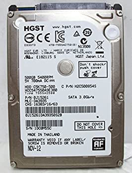 【中古】HCC547550A9E380PN 0J15261MLC DA3935 HGST 500GB SATA 2.5HardDrive by HGST