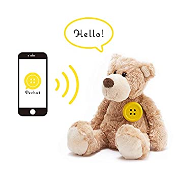 【中古】(未使用･未開封品)Pechat(ペチャット) イエロー ぬいぐるみをおしゃべりにするボタン型スピーカー【英語にも対応】 P01